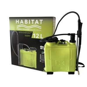 Pompa a pressione verde, 12 litri, per giardino e cura delle piante.