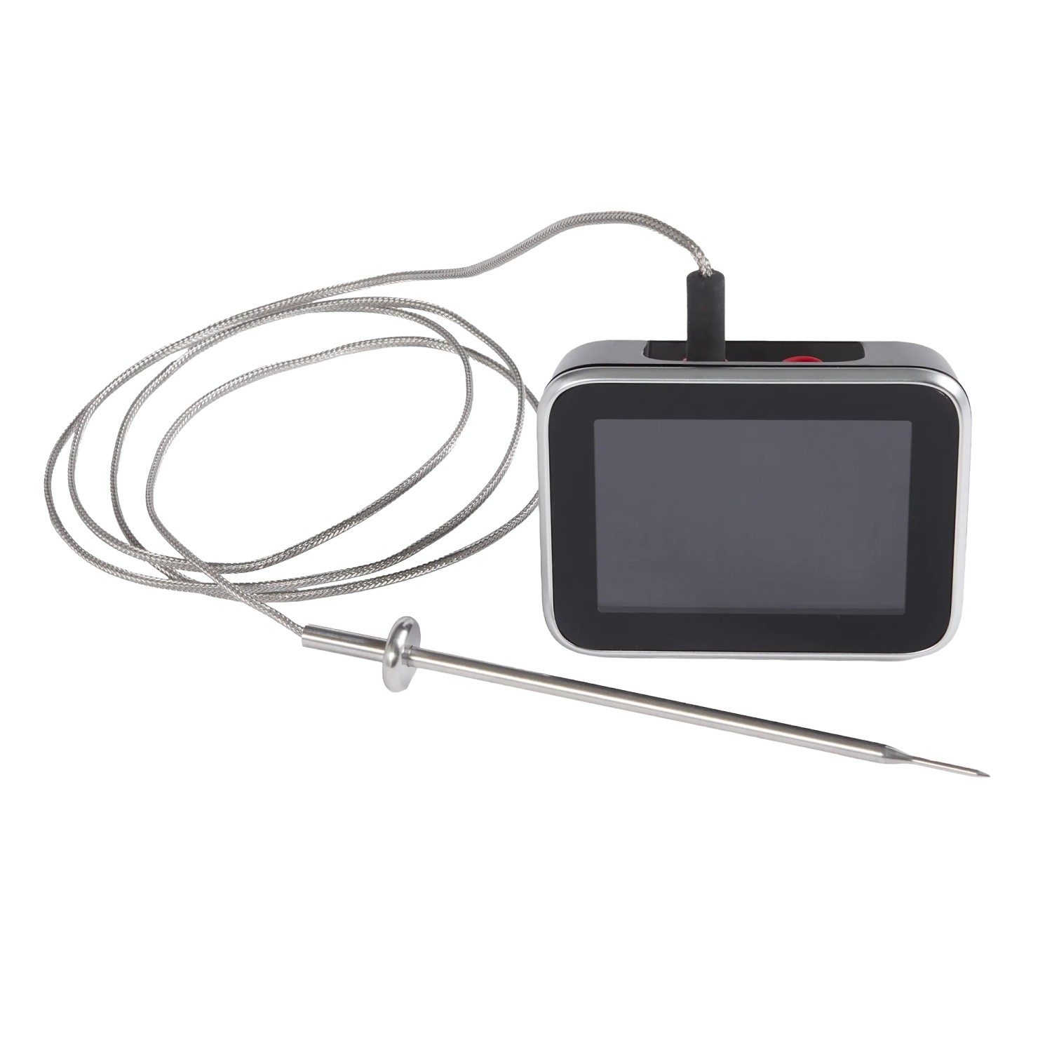 Weber Smart Hub display base station nero-argento con sonda di temperatura per grill.