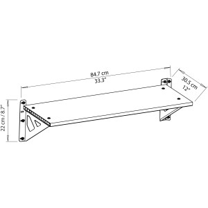 Palram Canopia mensola per casetta Skylight, mensola a muro in plastica, portata fino a 30 kg.