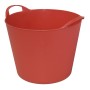 Contenitore/Secchio t.b.t. rosso in plastica con due manici.