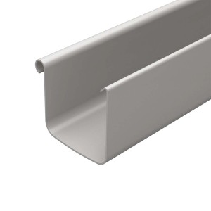 Canale di gronda estetico in PVC First Plast GRQGN 100x110 mm x 4 m grigio
