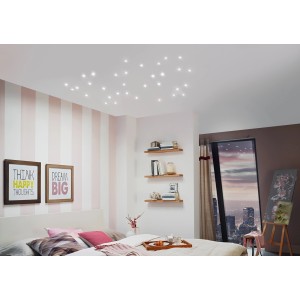 Faretto da incasso a LED Briloner cielo stellato, set da 1 pezzo, luce da soffitto bianca in camera da letto.