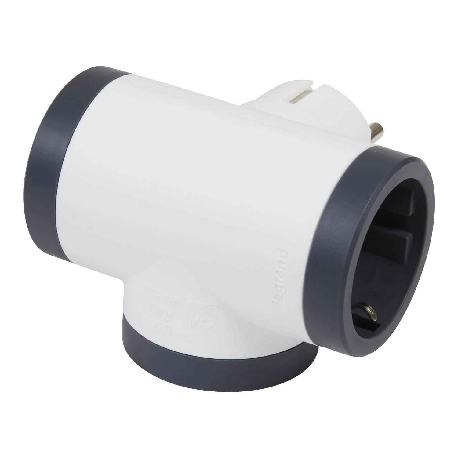Adattatore Rotante Bticino S3626DR 3 Prese Schuko 16A – Multi Presa Salvaspazio 180° Fino A 3500W
