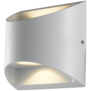 Applique LED da esterno bianca moderna per un'illuminazione esterna suggestiva.