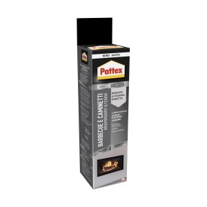 Sigillante Pattex per forni e caminetti, resistente al calore fino a 1500°C, ideale per barbecue e camini.