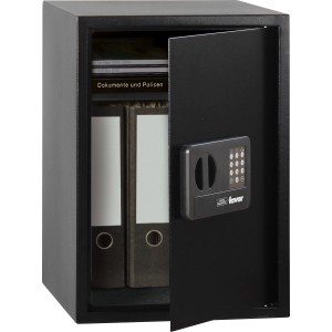 Cassaforte per mobili Burg-Wächter Favor S 9 E, cassaforte con serratura elettronica e porta aperta.