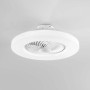 Plafoniera LED t.b.t. bianca con ventilatore integrato.