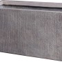 Fioriera rettangolare Vebron marrone chiaro (22x50x21 cm) con texture superficiale verticale.