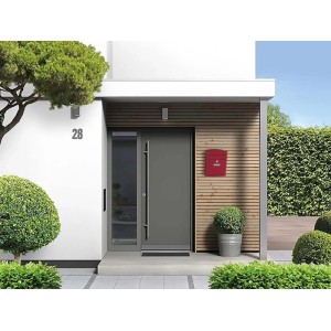 Cassetta postale acciaio chiavi incluse 24x10x28,5 cm rosso opaco