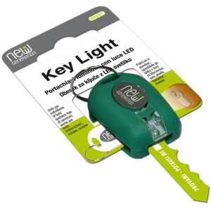 Portachiavi verde con luce LED, idea regalo.