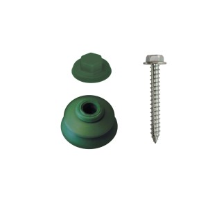 t.b.t. per coperture plastiche e lastre alveolari: Vite e cappucci verdi.