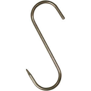 Gancio a S in metallo per appendere, parte di un set di ganci e occhielli.