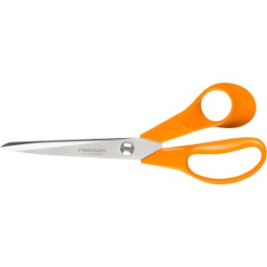 Forbici universali Fiskars Classic S90, 21 cm, con manici arancioni.