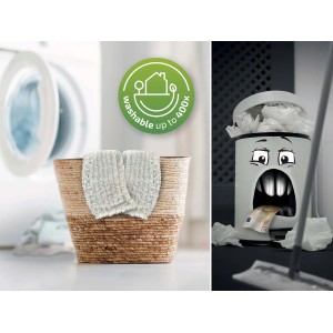 Lavapavimenti Profi XL manico telesc panno Cotton Plus Click System 42 cm