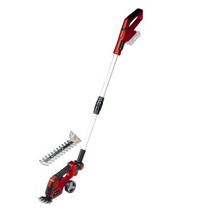 Einhell Power X-Change GE-CG 18/100 Li T-Solo tagliasiepi e tagliaerba a batteria con manico telescopico.