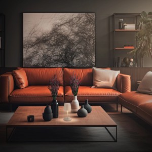 Lampada da tavolo a LED a batteria beige Brilo Bota (Ø 11 cm) su tavolo da salotto.