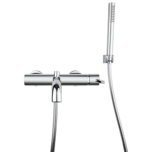 Miscelatore per vasca t.b.t. cromato con doccetta.