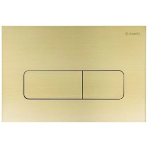 Placca di comando doppio scarico Idrostile slim 165x247 mm oro spazzolato