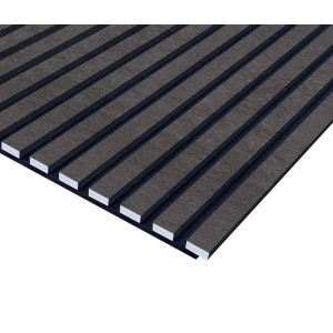 Pannello fonoassorbente decorativo PVC cemento 240x57,25x1,9 cm