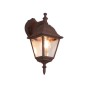 Applique da parete rustica a lanterna, marrone.