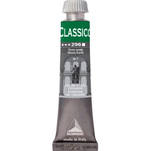 Tubo di colore ad olio verde Classico Maimeri, tonalità Terra Verde (296).