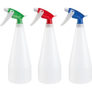 Spruzzino, 1000ml, assortito in 3 colori (verde, rosso, blu), per piante e casa.