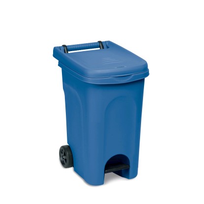 Bidone spazzatura carrellato con pedale Urban Eco System 60 l blu capri