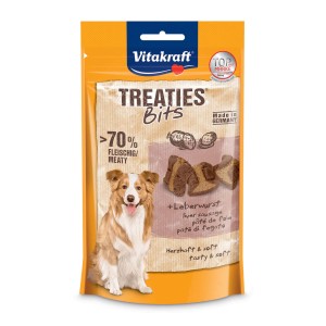 Vitakraft Treaties Bits snack per cani con salsiccia di fegato, gustoso e morbido.