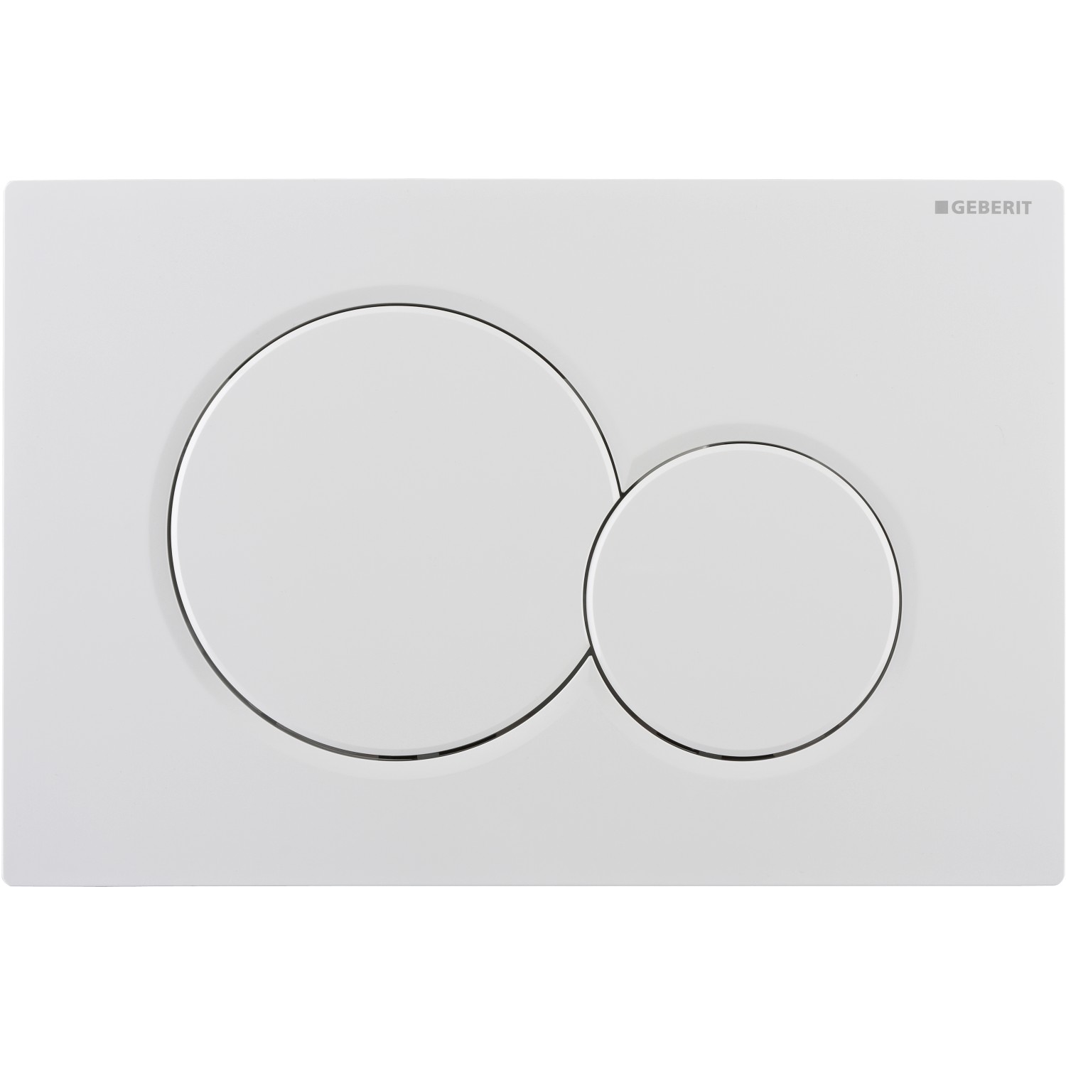 Placca di comando Geberit Sigma01 bianca per risciacquo a due quantità.