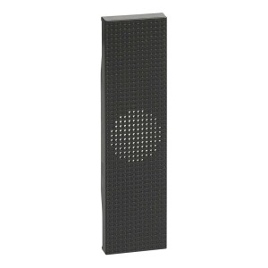 Placca t.b.t. per interruttori e prese, design scuro.