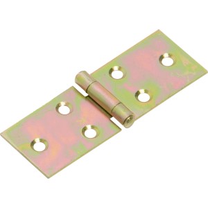Cerniera da tavolo larga zincata gialla 80x28 mm per collegamenti mobili.