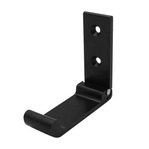 Gancio appendiabiti pieghevole nero a parete per organizer armadio.