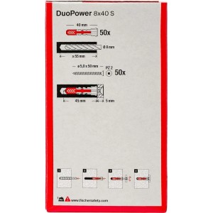 Tassello universale DuoPower con vite Ø 8 mm 50 pz