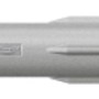 Tassello t.b.t., grigio con dettaglio rosso e vite.