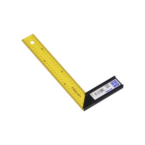 Squadra da falegname LUX Classic, 30 cm, gialla, per tracciare e allineare angoli a 90°.