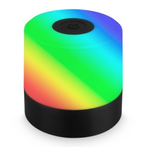 Lampada da tavolo a batteria Brilo Smal nera con RGB, luce decorativa per esterni.