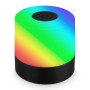 Lampada da tavolo a batteria Brilo Smal nera con RGB, luce decorativa per esterni.