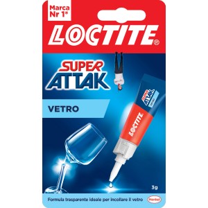 Loctite Super Attak Vetro colla per vetro, tubo da 3g.