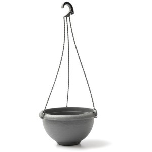 Vaso sospeso grigio t.b.t. per piante, inclusa sospensione.
