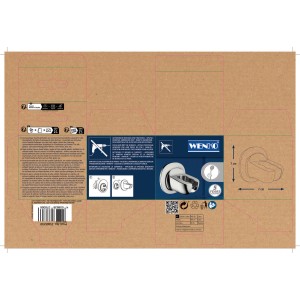 Confezione di un supporto per accessori doccia Wenko color cromo.