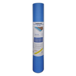 Rotolo blu t.b.t. per pavimenti. Isolamento acustico da calpestio per laminato e parquet.