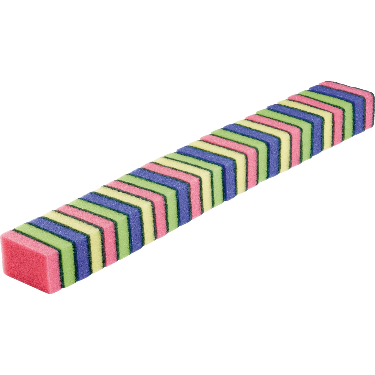 Set di spugne abrasive, 28 pezzi, spugne colorate per pulire pentole e utensili da cucina.