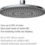 Soffione doccia a pioggia cromato Wenko Watersaving, soffione rotondo con funzione di risparmio idrico.
