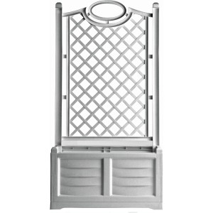 Fioriera da esterno bianca t.b.t. con grigliato.