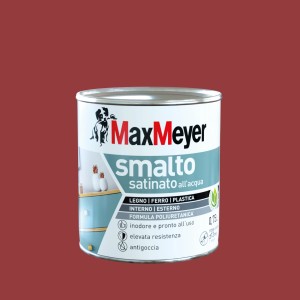Smalto colorato Max Meyer rosso per legno, metallo e plastica. Latta da 0,75l.