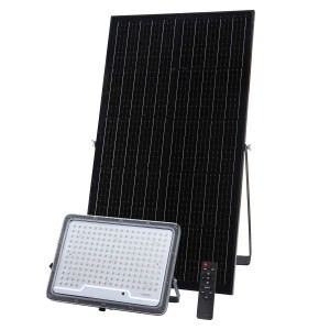 t.b.t. Faretto solare da esterno con faretto LED, pannello solare e telecomando.