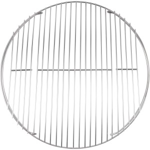 Griglia rotonda in acciaio inox, diametro 55 cm, per barbecue a carbone, gas ed elettrici.