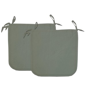 Due cuscini da esterno t.b.t. grigi con lacci per mobili da giardino.