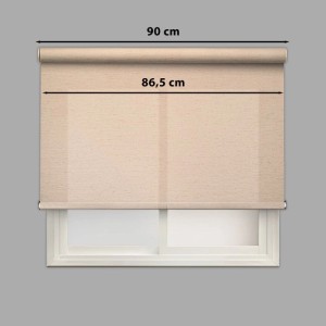 Tenda a rullo Lino filtrante 90x250 cm beige