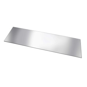 Lastra rettangolare in plastica color argento, ad es. come copertura o pannello